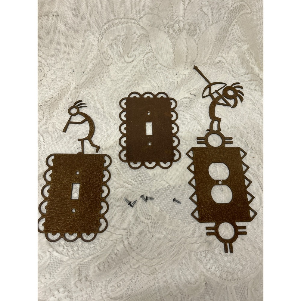 KOKOPELLI UNIQUE Light Switch Plates‎ and Outlet Covers Custom Handmade  Brass